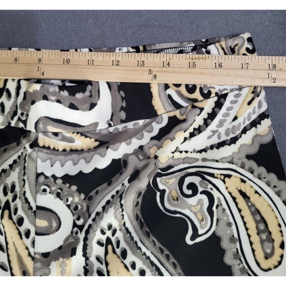 Isaac Mizrahi Live! Women's Paisley Printed Pull On Palazzo Wide Leg Pants SZ LG - Picture 7 of 11